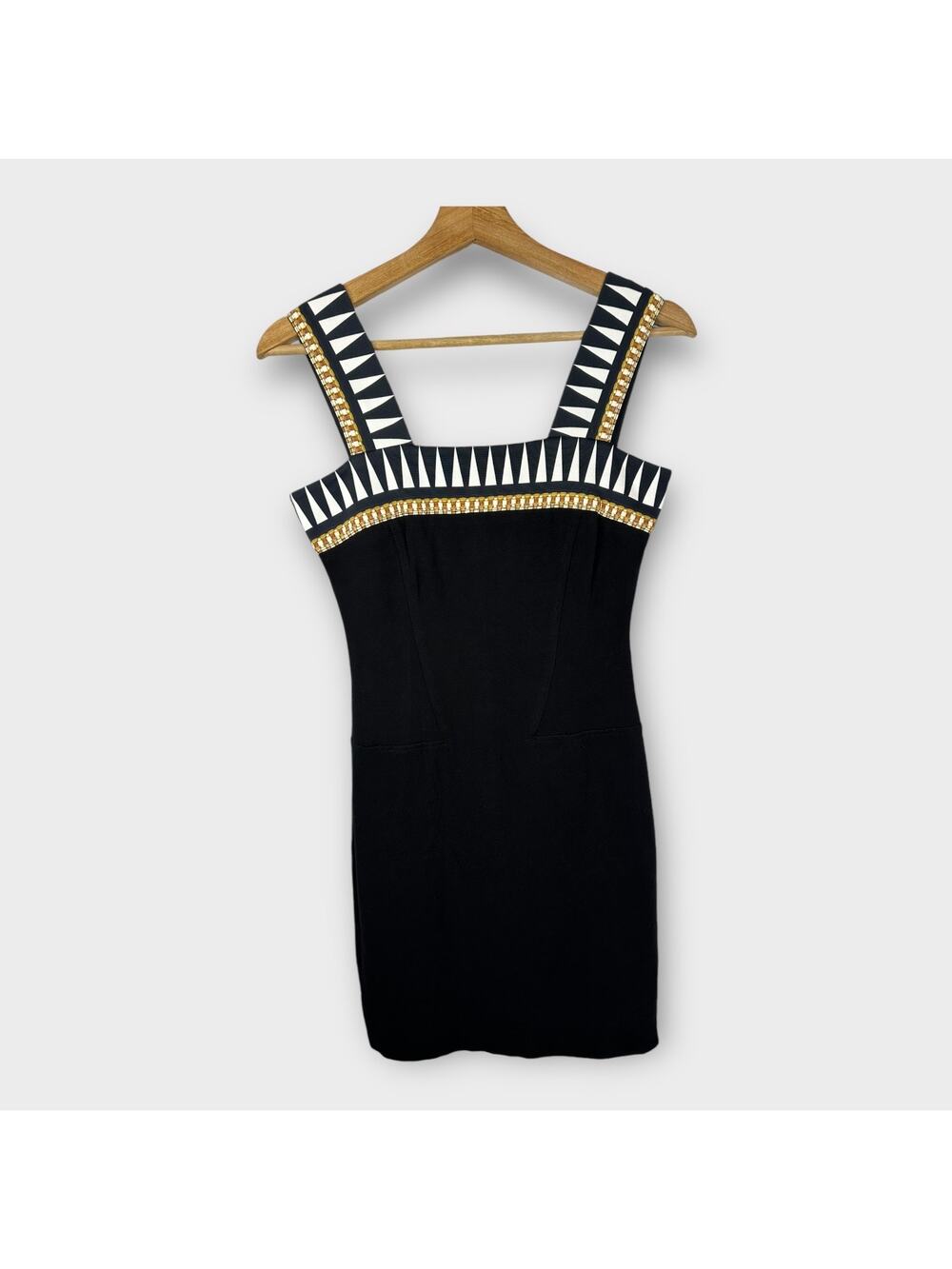 Anna Rachele Womens size 42 Geometric Halter Figure Form Pencil Mini Dress
